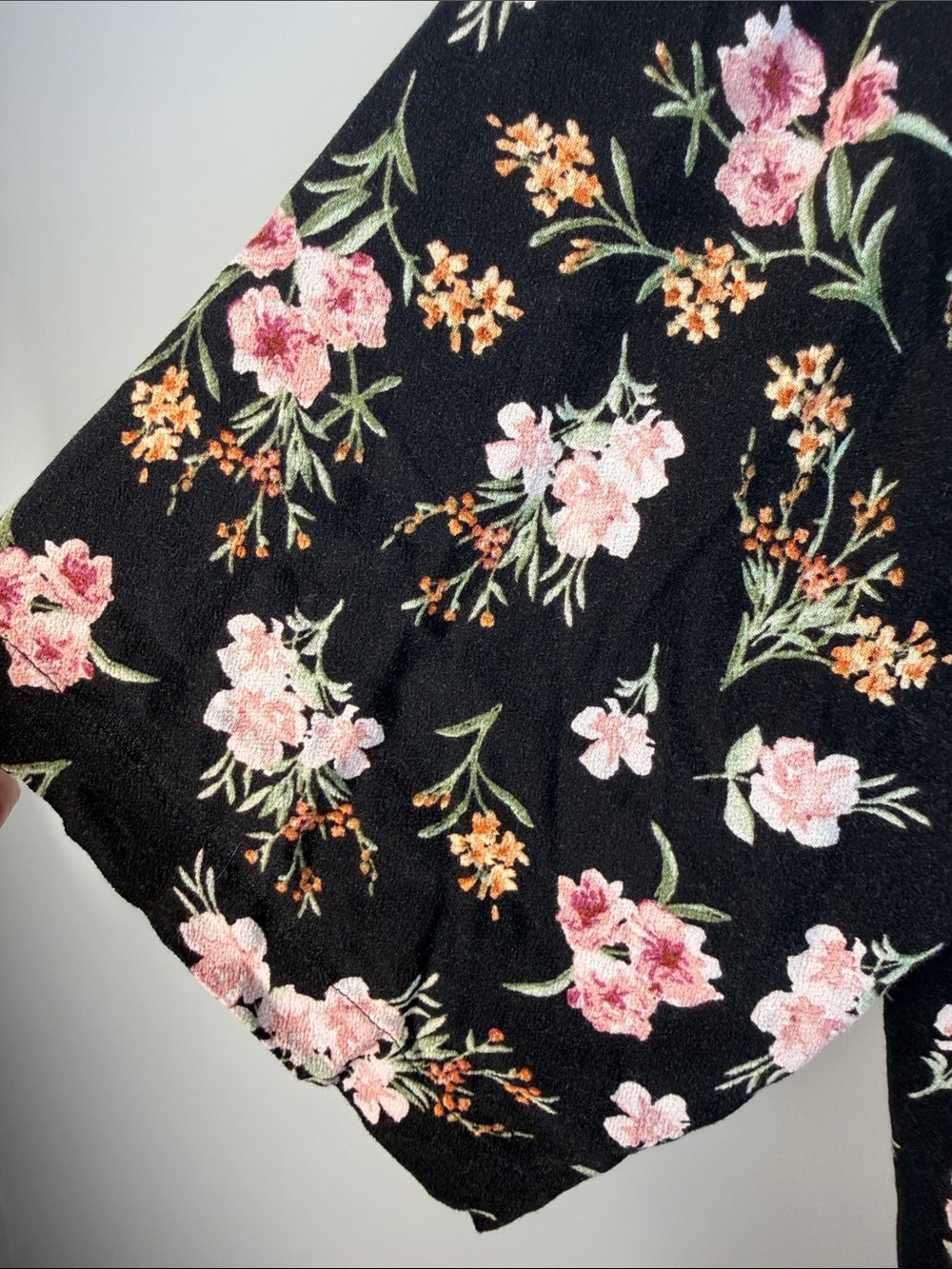 Saltwater LUXE Floral V-Neck Open Back Button up Tunic Boho Chic Size L - Picture 4 of 9